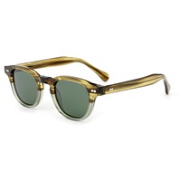 Lunettes de soleil tendance vertes avec logo personnalisé en acétate, style Vantage Old Money, lunettes de créateur de luxe pour homme, protection UV400