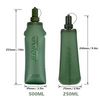 OEM/ODM Logo personnalisé 250/500ml flacon souple pliable bouteille d'eau pour la course en plein air sac de taille gilet bouteille d'eau de sport