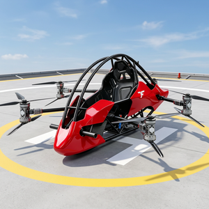 T-MOTOR เครื่องบินจิโรเพลน VTOL น้ำหนักเบาพิเศษแบบมีคนขับ  ปีกคาร์บอนไฟเบอร์ความยาว 2600 มม. ความเร็วสูง กล้อง 4K ใช้พลังงานแบตเตอรี่  แบบพับได้รุ่นใหม่ - Product Image 6