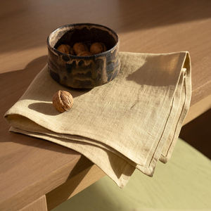 Vente en gros de serviettes de table en lin oeko de 22 pouces avec pierre lavée française 100 <span class=keywords><strong>mouchoir</strong></span> en lin - Product Image 1