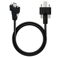 Câble de panneau blindé en PVC Type-C vers USB 3.0 BM mâle à double verrouillage par vis avec options d'angle multiples pour ordinateur et imprimante