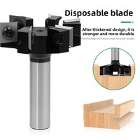 Fresa para ranuras en T de 6 cuchillas con vástago de 1/2 pulgada, de alta calidad, tipo inserto, para router de spoilboard