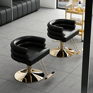 Modern Beauty Barbershop <b>Recliner</b> Hair Styling <b>Chair</b> Pink Gold Barber Salon <b>Chairs</b> For Women - Product Image 3