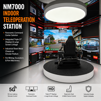 Station d'opérateur à distance 5G avec siège ergonomique pour cabine d'opération à distance d'excavatrice et console de téléopération