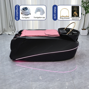 Elektrikli pembe taşınabilir Salon masaj şampuan yatak kuaför yıkama kasesi sandalye pembe şampuan lavabo ve sandalyeler - Product Image 2