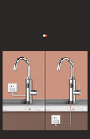 NOUVEAU Robinet chauffe-eau électrique instantané 3 secondes sans réservoir Robinet de salle de bain à chauffage rapide avec affichage numérique LED