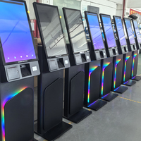 Kiosco de Autoservicio con Pantalla Táctil de 27 Pulgadas, Kiosco de Pago con Impresora de Recibos y Cámara con Lector de Códigos QR