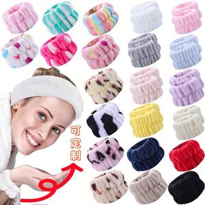 Soft Flannel Wristbands for Face Wash Waterproof Makeup Hair Hoop <b>Leopard</b> Plaid Polka Dot Spa Skincare <b>Accessories</b> Gift - Product Image 3