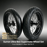 Pneus à double composé résistants à l'usure 100/80-17 130/70-17 pour Surron Ultra Bee, pneus Supermoto, pneus de route à vitesse élevée