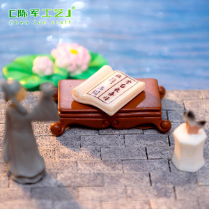 weij Micro-paisaje de estilo antiguo, casa de muñecas con temática poética y de Libro Li Bai, accesorios decorativos DIY para jardinería, miniatura S - Product Image 4