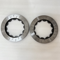 Jekit 380X32mm Paire de disques avant flottants en fer D60 Cloche centrale anodisée noire pour Audi TTRS 8S