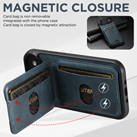 Étui de téléphone SUTENI pour iPhone 18 Pro Max avec porte-cartes et support, motif en cire huilée, cuir synthétique de luxe, surface lisse, compatible avec les modèles 17, 16 Plus, 15, 14, 13