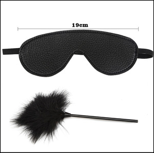 BANSEY Ensemble de bondage en cuir doublé de peluche léopard, 10 pièces, menottes, collier, laisse, bâillon à boule, corde en coton, kit de retenue BDSM - Product Image 5