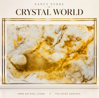 Dalle de pierre naturelle translucide FANCY STONE Crystal World 18 mm polie pour îlots de cuisine de luxe, meubles-lavabos de salle de bain et murs décoratifs
