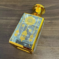 Décanteur de parfum Bouteilles de parfum arabes en verre 150ml Bouteille de parfum Golden Attar