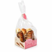 Lot de sacs en papier pour boulangerie avec fenêtre et ficelle pour croissants, pains, pâtisseries, cadeaux de mariage