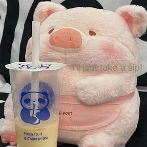 Lindo Peluche de Cerdo Lulu, Muñeco de Peluche con Relleno de Algodón PP Súper Suave, Alivia el Estrés, Cerdo Guloso, Regalo de Cumpleaños - Product Image 3