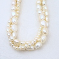 Collier de perles baroques multicouches original fait à la main perle d'eau douce naturelle pour cadeau de mariage de filles à la mode