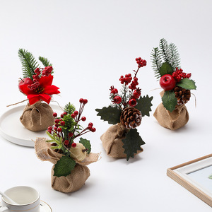<span class=keywords><strong>Mini</strong></span>-sapins <span class=keywords><strong>de</strong></span> Noël artificiels écologiques personnalisables en gros, fleurs et plantes en pot pour bureau, fenêtre, fêtes - Product Image 3