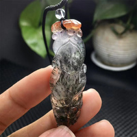 Vente en gros de pierres précieuses en cristal naturel Quartz de guérison Aurora Pendentif renard à neuf queues pour la décoration