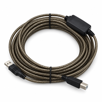 Câble d'imprimante USB 2.0 blindé tressé avec amplificateur de signal IC USB A vers B 480 Mbps pour lecteur DVD, ordinateur, scanner