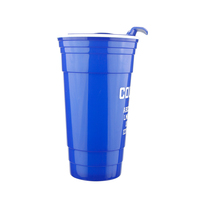 Gobelet de stade en plastique personnalisé de 500 ml, logo personnalisé, haute qualité, promotionnel, durable, réutilisable