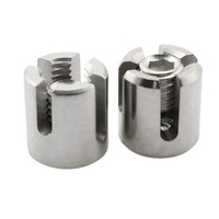 Colliers de serrage croisés en acier inoxydable 304 pour câbles de garde-corps, pour clips de câble métallique à 90 degrés