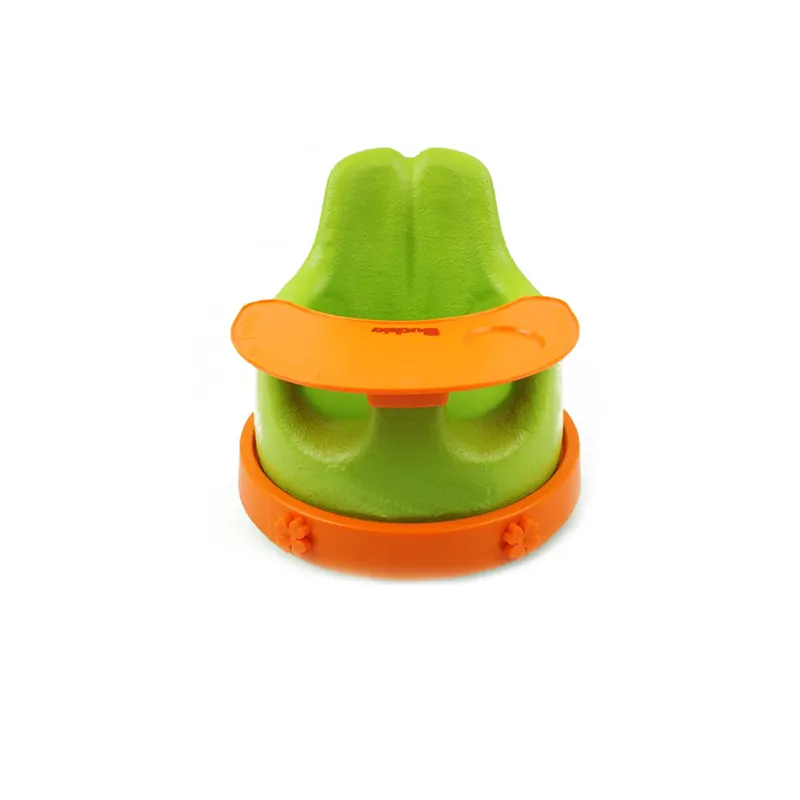 Assento ergonômico de pu para bebês, cadeira infantil de bumbo com espuma personalizada com play & alimentação e correia de segurança