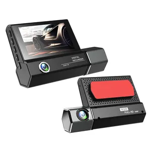 170 학위 Dashcam 미니 2.4 인치 대시 캠 HD 1080P 3 채널 자동차 Dvr 3 렌즈 보안 자동차 Camara