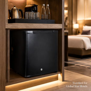 Mini-réfrigérateur électrique portable compact de 30 litres pour hôtel avec étagère magique et aménagement intérieur réglable - Product Image 5