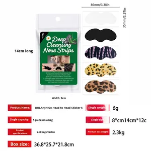 Loại bỏ mụn đầu đen <span class=keywords><strong>Peel</strong></span>-Off Dải mũi với miếng bông để làm sạch sâu lỗ chân lông chăm sóc da mặt - Product Image 2