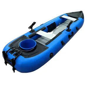 3.3m inflatable कश्ती के साथ ड्रॉप सिलाई मंजिल 0.9mm/1.2mm पीवीसी ट्यूब के लिए गर्मियों में मछली पकड़ने