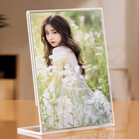 Présentoir de photos de Table en acrylique magnétique Transparent A4 A5 A6 porte-carte de Photo de bureau