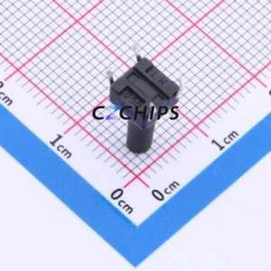 HX TS6613CJ 250gf 009 Tactile Switch Through hole-4P,6x6mm Switch Single Pole Single Throw Round Button 2.5N Through Hole - Product Image 2