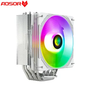 COOLMOON 6คูลเลอร์ CPU ARGB 120Mm PWM 4ขา,ระบายความร้อนของหม้อน้ำคอมพิวเตอร์พัดลม RGB Intel LGA 1700 1200 1150 AMD AM