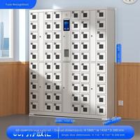 Armoire de recharge pour téléphones intelligents à 60 compartiments, contrôle par écran tactile, serrure électronique, casier de rangement pour téléphones portables du personnel