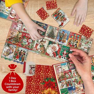 Calendario de Adviento de Navidad con Rompecabezas de 1000 Piezas, 24 Cajas, Cuenta Regresiva Diaria, Regalo Ideal - Product Image 4
