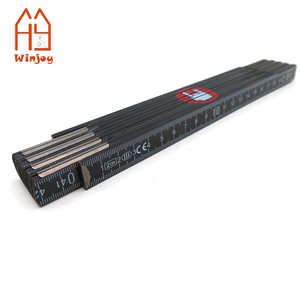 Herramienta de medida plegada 2 metros <span class=keywords><strong>10</strong></span> pliegues bolsillo Color negro <span class=keywords><strong>regla</strong></span> plegable de madera CMYK logotipo completo <span class=keywords><strong>regla</strong></span> alemana junta de Metal precio barato - Product Image 6