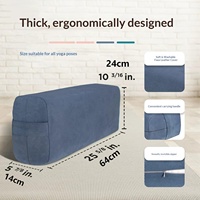 Coussin de yoga PerfectForm en suède 64x24cm, soutien lombaire, compressible et scellable sous vide, pour la pratique du yoga Yin et des exercices réparateurs