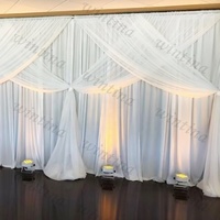 Arche de mariage en aluminium Wintina, rideau de plafond en tissu pour rideaux et tuyaux pour décorations d'événements et de fêtes