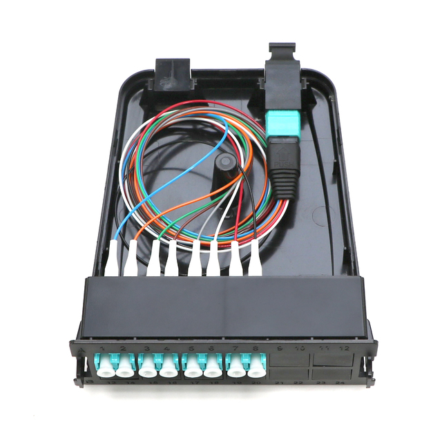 High Density MPO / MTP - LC Fiber Optic Splice Tray MPO Singlemode Multimode 12 Fibers 24 Core Module Box