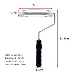 <span class=keywords><strong>Rodillo</strong></span> de Pintura con Marco de Alambre ANST de 7, 9 y 10 Pulgadas, 5 Alambres, Varilla de 6 mm de Diámetro, Acero Inoxidable Galvanizado, Industrial, DIY, OEM, Personalizado - Product Image 3