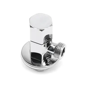 High Quality Brass Angle Valve 1/2 3/4 Chrome Plated Quarter Turn CERAMIC For Plumbing Bathroom Accessories