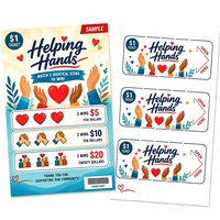 Boletos de Juego Personalizados con Impresión a Doble Cara, Tarjetas Desprendibles de Alta Calidad, Tarjetas con Tres Ventanas para Ganar Premios