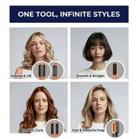 Sèche-cheveux OEM 6 en 1 ionique, lissant et bouclant, avec moteur sans balais, céramique et tourmaline, faible bruit, outil de coiffure de luxe