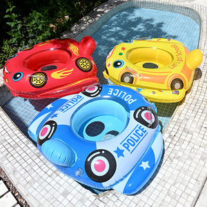 TANYOZHE Anillo de natación inflable de 60x45 cm con diseño de coche de dibujos animados para niños, flotador para piscina - Product Image 1