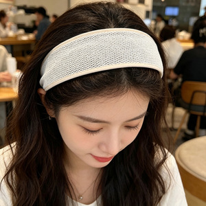 Nuova Fascia per Capelli Larga in Rete Traspirante <span class=keywords><strong>da</strong></span> Donna, Stile Coreano, per Primavera Estate, Accessorio per Capelli <span class=keywords><strong>da</strong></span> Ragazza - Product Image 3