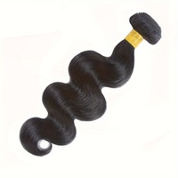 Rambut Manusia Gelombang Alami Warna Natural, Bundel Rambut Manusia Murni yang Dapat Disisipkan, Bundel Ekstensi Rambut Remy Tersedia untuk Wanita
