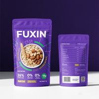 Sachet alimentaire personnalisé en plastique composite laminé BOPP VMPET PE avec fermeture éclair, pour l'emballage d'avoine, de céréales et de grains secs