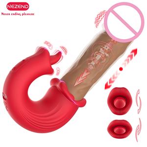 Hot Tong Vibrator 10 Thuring Likken Modi <span class=keywords><strong>G</strong></span> <span class=keywords><strong>Spot</strong></span> Clitoris Stimulatie Siliconen <span class=keywords><strong>Dildo</strong></span> Vibrerende Seksuele Speeltjes Voor Vrouwen - Product Image 1